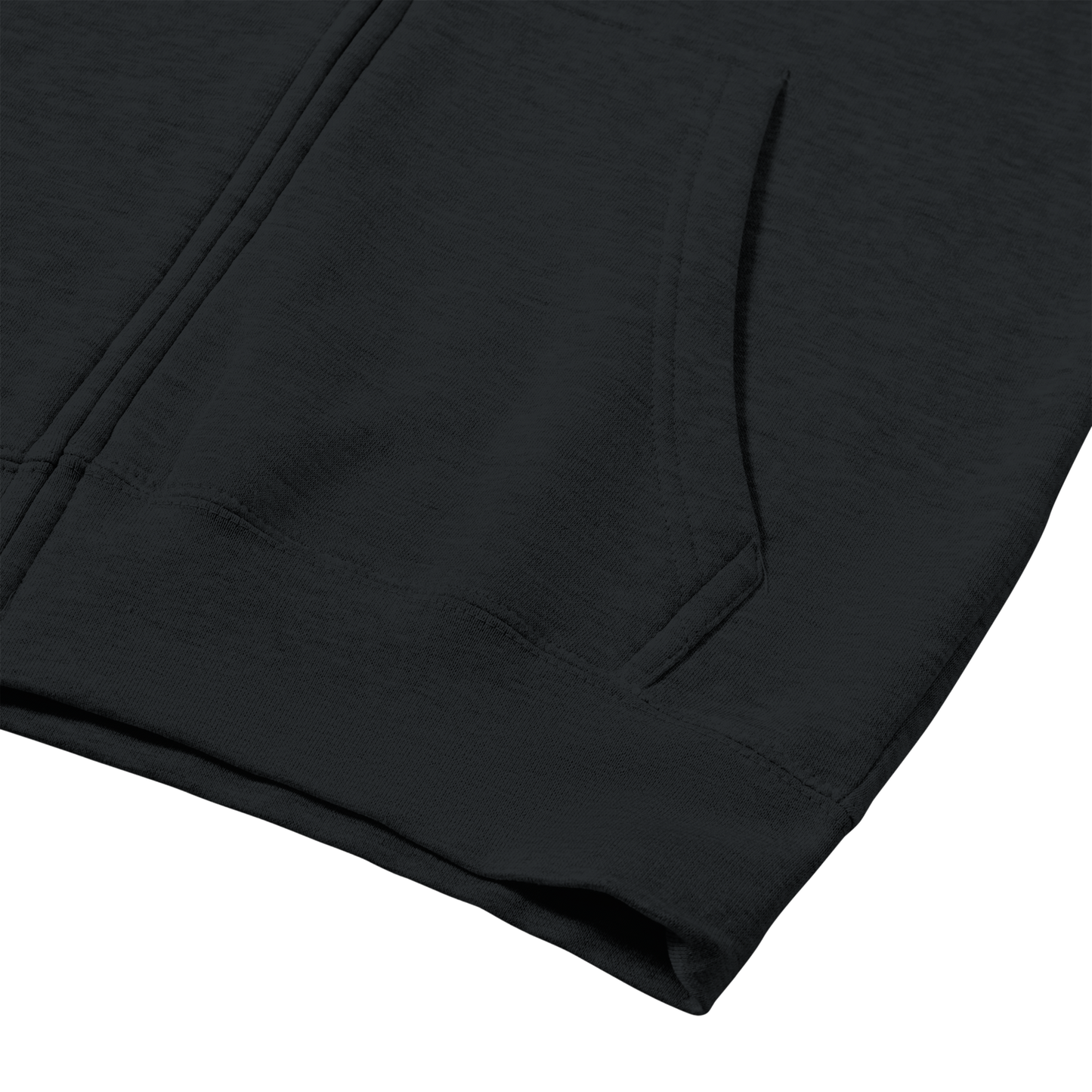 Café Valhall Zip Hoodie i Black – flat lay forfra – Nordic Hoodies