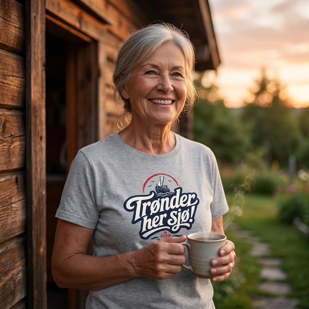Trønder her sjø! Unisex T-shirt med komfortabel passform