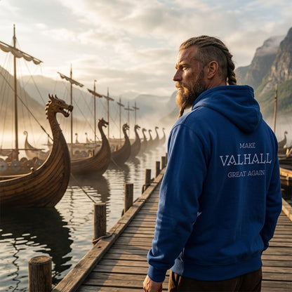 Make Valhall Great Again – Hoodie med Viking-humor